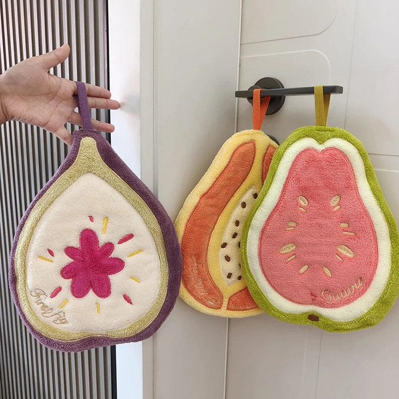 Absorbent Hand Towels Kitchen Hanging Towels for Hands Kitchen Accessories Bathroom Washing Hand Towels